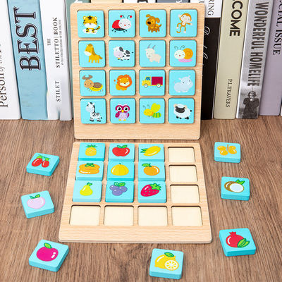 เกมกระดานปริศนาไม้ Montessori สำหรับเด็ก ODM