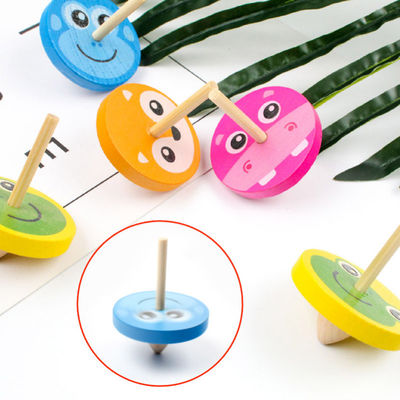 Kids Rainbow ไม้ Gyro ของเล่นล้อสำหรับบรรเทาความเครียด