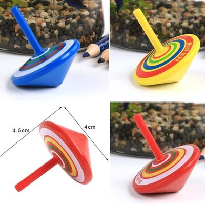 Kids Rainbow ไม้ Gyro ของเล่นล้อสำหรับบรรเทาความเครียด