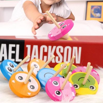 Kids Rainbow ไม้ Gyro ของเล่นล้อสำหรับบรรเทาความเครียด
