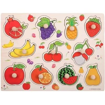 Hand Grasp 3D Montessori จิ๊กซอว์ไม้สำหรับการศึกษาของทารก