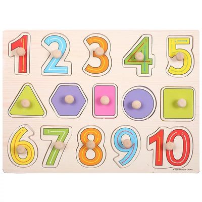 Hand Grasp 3D Montessori จิ๊กซอว์ไม้สำหรับการศึกษาของทารก
