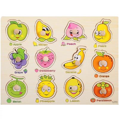 Hand Grasp 3D Montessori จิ๊กซอว์ไม้สำหรับการศึกษาของทารก
