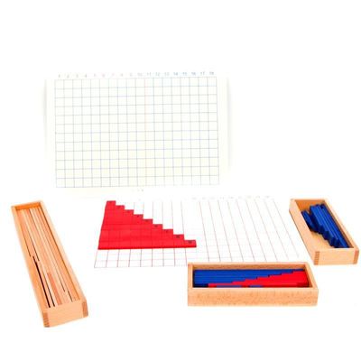 กระดานบวกและลบ Montessori ไม้สำหรับการสอนคณิตศาสตร์เบื้องต้น