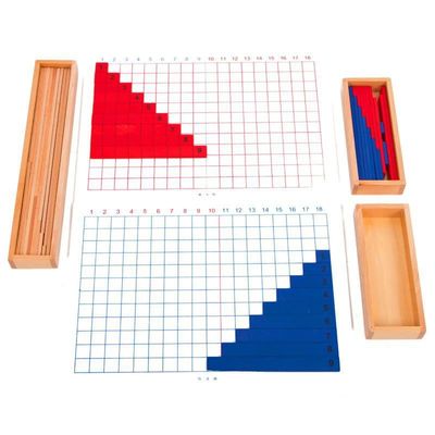 กระดานบวกและลบ Montessori ไม้สำหรับการสอนคณิตศาสตร์เบื้องต้น