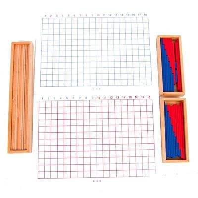 กระดานบวกและลบ Montessori ไม้สำหรับการสอนคณิตศาสตร์เบื้องต้น