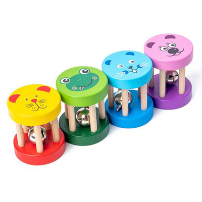ดนตรีไม้ Rattle Montessori สำหรับของเล่นเด็กเปลเด็กการศึกษา