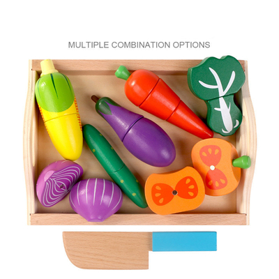ครัวจำลองแกล้งทำเป็นของเล่นไม้ Montessori เพื่อการศึกษาสำหรับเด็ก