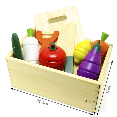 ครัวจำลองแกล้งทำเป็นของเล่นไม้ Montessori เพื่อการศึกษาสำหรับเด็ก
