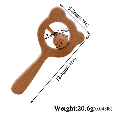 ดนตรีไม้ Rattle Montessori สำหรับของเล่นเด็กเปลเด็กการศึกษา