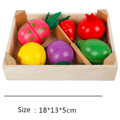 Montessori Kitchen แกล้งของเล่นสำหรับเด็กตัดผลไม้ Vegeta