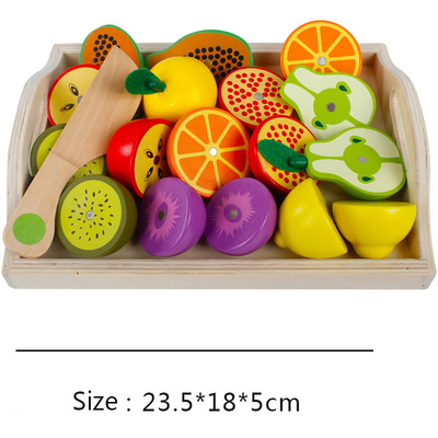Montessori Kitchen แกล้งของเล่นสำหรับเด็กตัดผลไม้ Vegeta