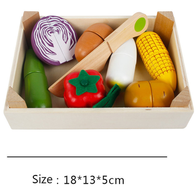 Montessori Kitchen แกล้งของเล่นสำหรับเด็กตัดผลไม้ Vegeta