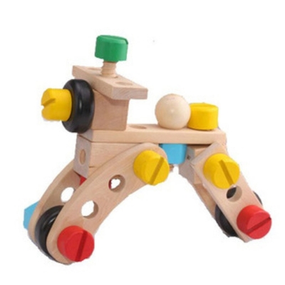 เด็ก Benefit Intelligence Disassembly Assembly รถ ของเล่น Solid Wood Assembly Intelligence 30 ชิ้น สกรู Toy