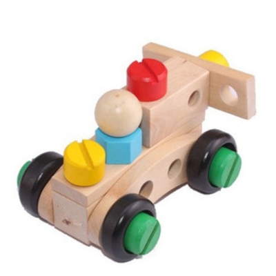 เด็ก Benefit Intelligence Disassembly Assembly รถ ของเล่น Solid Wood Assembly Intelligence 30 ชิ้น สกรู Toy