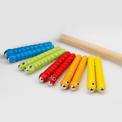เกมจับแมลงไม้ 5 หนอน 1 ของเล่นไม้อุปกรณ์เสริม Montessori ของเล่นเพื่อการศึกษา