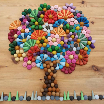 เด็กไม้ Constructor ชุด Nordic ไม้ Rainbow Blocks หลวมชิ้นส่วน Montessori ของเล่นเพื่อการศึกษาเด็กเด็กวัยหัดเดิน Baby G