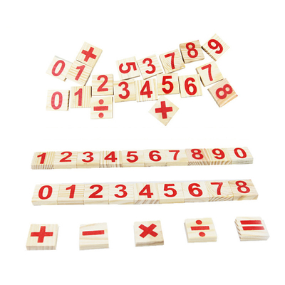 บล็อกรูป นับ Sticks การศึกษาของเล่นไม้ Building Intelligence Block Montessori คณิตศาสตร์กล่องไม้