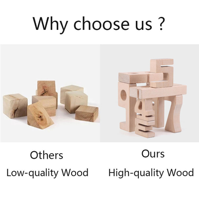 บล็อกการสร้างจำนวน คณิตศาสตร์ไม้ ของเล่นเด็ก บล็อกสมดุล Jenga ของเล่น Montessori การศึกษาของเล่นไม้ธรรมชาติ fo