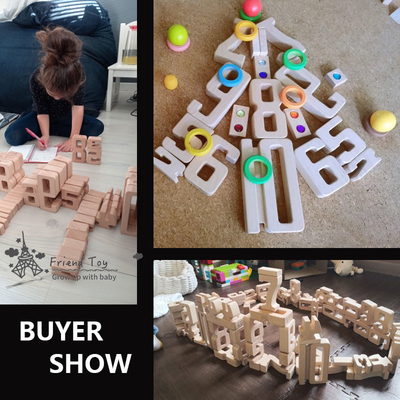 บล็อกการสร้างจำนวน คณิตศาสตร์ไม้ ของเล่นเด็ก บล็อกสมดุล Jenga ของเล่น Montessori การศึกษาของเล่นไม้ธรรมชาติ fo