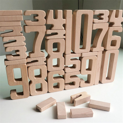บล็อกการสร้างจำนวน คณิตศาสตร์ไม้ ของเล่นเด็ก บล็อกสมดุล Jenga ของเล่น Montessori การศึกษาของเล่นไม้ธรรมชาติ fo