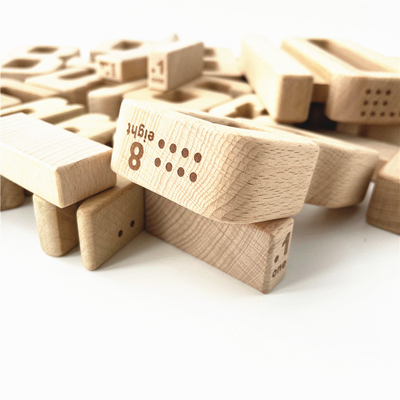 บล็อกการสร้างจำนวน คณิตศาสตร์ไม้ ของเล่นเด็ก บล็อกสมดุล Jenga ของเล่น Montessori การศึกษาของเล่นไม้ธรรมชาติ fo