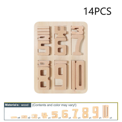 บล็อกการสร้างจำนวน คณิตศาสตร์ไม้ ของเล่นเด็ก บล็อกสมดุล Jenga ของเล่น Montessori การศึกษาของเล่นไม้ธรรมชาติ fo
