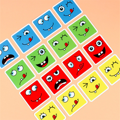 ใหม่ Montessori Expression Puzzle Face Change Cube Building Blocks ของเล่นเด็กการเรียนรู้การศึกษา Match ของเล่นสำหรับเด็ก