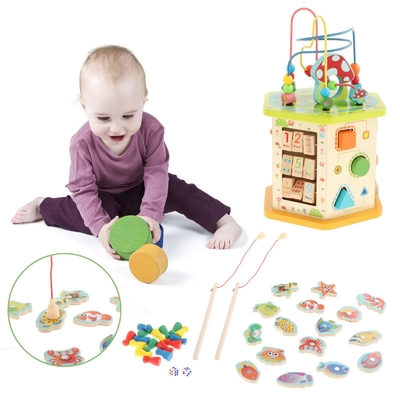 Montessori กิจกรรมไม้ขนาดใหญ่สำหรับปีใหม่เด็กทารก