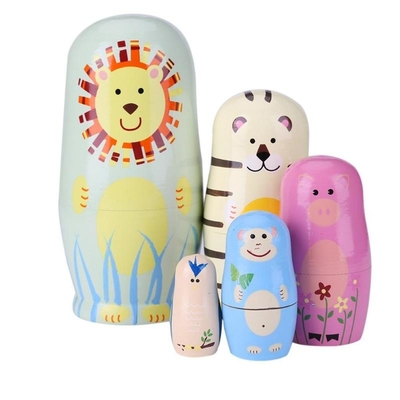 ตุ๊กตาไม้รัสเซีย Matryoshka ของขวัญสำหรับเด็กแฮนด์เมด