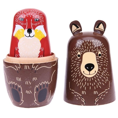 ตุ๊กตาไม้รัสเซีย Matryoshka ของขวัญสำหรับเด็กแฮนด์เมด