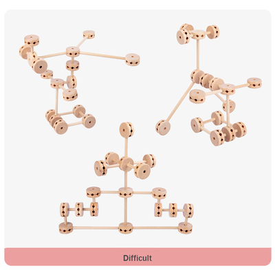 3D สร้างป้อมไม้หน่วยการสร้างของเล่นสร้างสรรค์ DIY สำหรับเด็ก