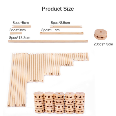 3D สร้างป้อมไม้หน่วยการสร้างของเล่นสร้างสรรค์ DIY สำหรับเด็ก