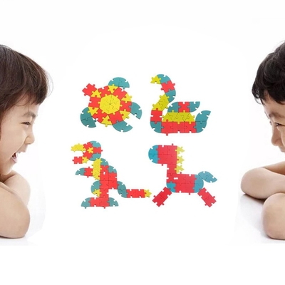เด็กไม้สร้างสรรค์จิ๊กซอว์สร้างบล็อก 1 ชุด DIY 3D เพื่อการศึกษา
