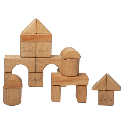 บล็อกไม้ซ้อนของเล่นรูปร่างความรู้ความเข้าใจ DIY สำหรับเด็ก Children