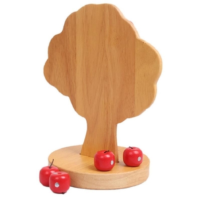 Apple Tree ไม้ Montessori ของเล่นเด็กสำหรับเด็ก Pick Fruit Educational