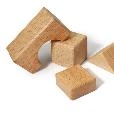 20 ชิ้น Beech Burlywood บล็อกไม้ของเล่นธรรมชาติ Montessori การเรียนรู้การศึกษา