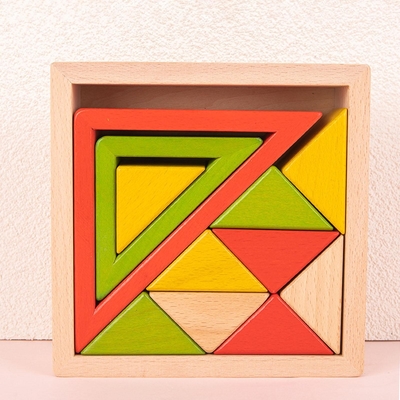 ไม้ Stacker Nesting Puzzle Blocks เกมเรียงซ้อน Montessori สำหรับเด็กก่อนวัยเรียน
