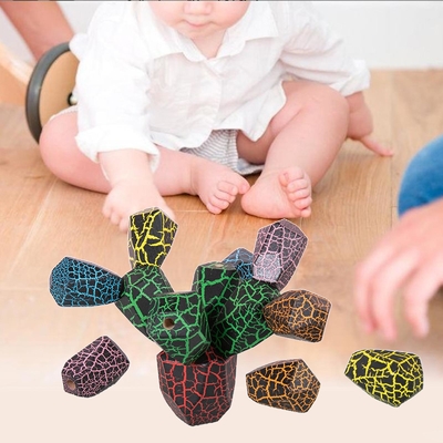 Balancing Cactus ไม้ Montessori ของเล่นเด็กเพื่อการศึกษาก่อนวัย