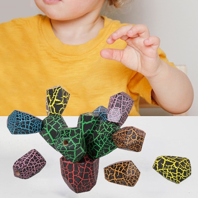 Balancing Cactus ไม้ Montessori ของเล่นเด็กเพื่อการศึกษาก่อนวัย
