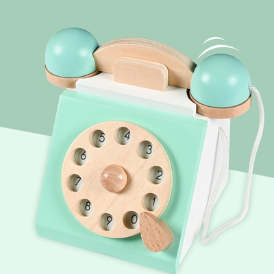 Retro จำลองโทรศัพท์ Playset ของเล่นเพื่อการศึกษาสำหรับเด็ก