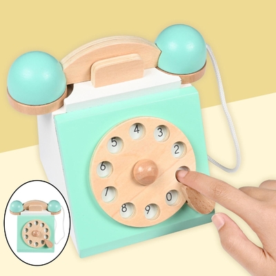 Retro จำลองโทรศัพท์ Playset ของเล่นเพื่อการศึกษาสำหรับเด็ก