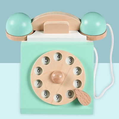 Retro จำลองโทรศัพท์ Playset ของเล่นเพื่อการศึกษาสำหรับเด็ก