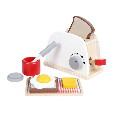 เครื่องชงกาแฟจำลองชุดครัวจิ๋วไม้สำหรับเด็ก Early Learning