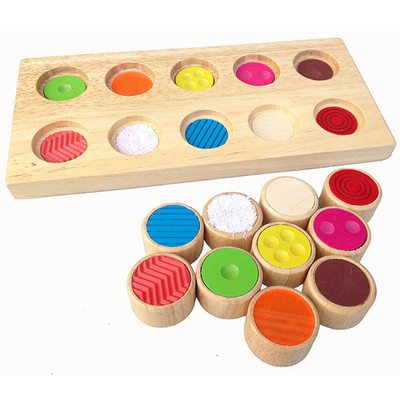 Montessori Sensory / Tactile Training Aids Baby Color Memory Matching Touch