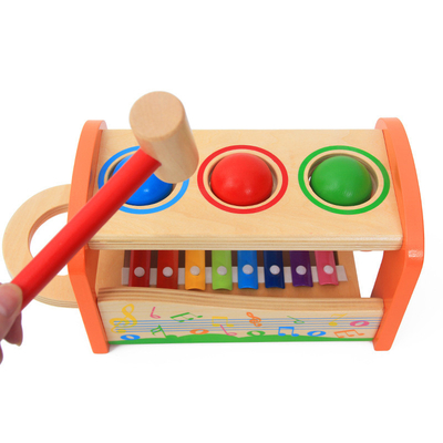 โต๊ะกระทบไม้สายรุ้งการ์ตูนสำหรับเด็ก Early Education