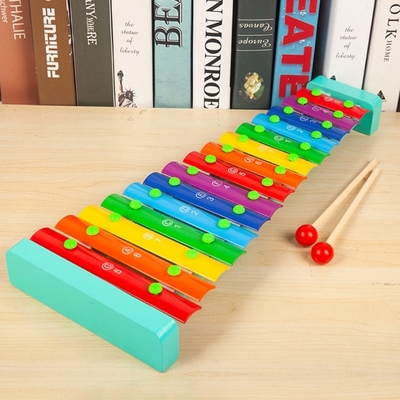 เด็กไม้ระนาด 15 เสียงเคาะเปียโนเพื่อการศึกษาด้วย 2 Mallets