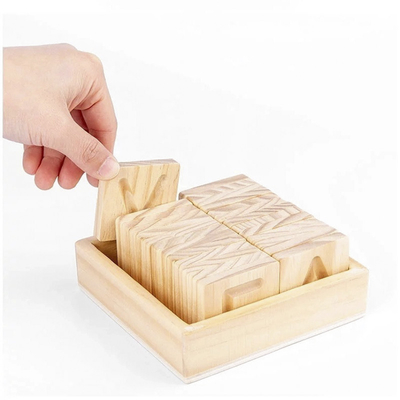 ไม้ Montessori Word Spelling Groove Practice Board Pen Control Training