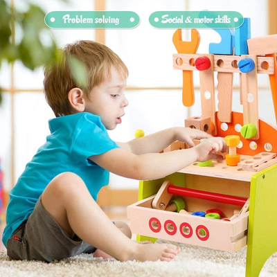 ปฏิสัมพันธ์ระหว่างพ่อแม่และลูกไม้เล่นบ้านจำลองปริศนาของเล่น DIY