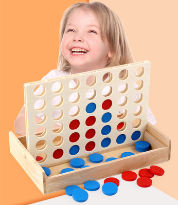 เด็กเพื่อการศึกษา Line Up Row Board Puzzle ของเล่นไม้พับได้